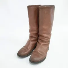 HENRY CUIR レザー サイズ37 ロング ブーツ チャ レディース アンリークイール【中古】6-0518G◎のサムネイル