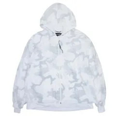 新品同様 DOLCE&GABBANA ドルチェアンドガッバーナ カモフラ柄 ジップアップ フーディー スウェット レイヤード L ホワイト メンズ 古着 中古 USEDのサムネイル