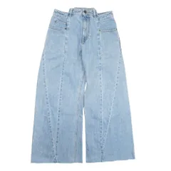 美品 Maison Margiela 1 メゾンマルジェラ 24aw ストーンウォッシュ ワイドレッグ ジーンズ デニム パンツ 42 ライトインディゴ レディース 古着 中古 USEDのサムネイル