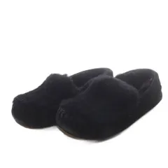 エミュー emu Cairns Reverse Fur モカシン スリッポン W6 ブラック /YO8のサムネイル
