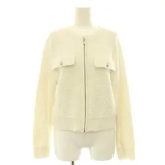 ルーニィ LOUNIE 25SS バイアス柄編みジップカーディガン ジャケット ニット F ホワイト /HK ■OS ■SHのサムネイル