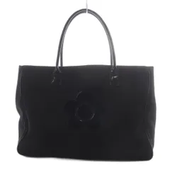 マリークワント MARY QUANT トートバッグ デイジーモチーフ キャンバス ブラック /YO6のサムネイル