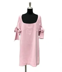 ピンコ 半袖ワンピース スクエアネック ミニ 膝丈 ハーフスリーブ 五分袖 リボン Verdicchio レディース SIZE 46 (L) PINKOのサムネイル