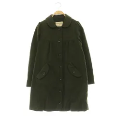 フランシュリッペ franche lippee ステンカラーコート 丸襟 ギャザー M カーキ /MY ■OSのサムネイル