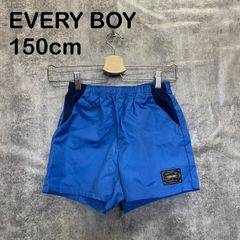 [k-694]EVERY BOY 에브리보이 150 하프 팬츠 반바지 블루 블루 키즈 웨스트 고무 스포츠 주니어