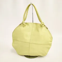 POMTATA 未使用品 ENVAN TATE TOTE ポーチセット 121-3405 牛革 レザー トートバッグ イエロー レディース ポンタタ【中古】5-0618G∞のサムネイル