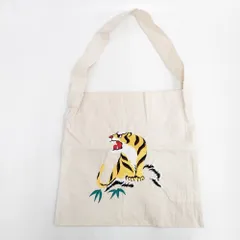 R&D.M.Co- OLDMANS TAILOR 虎 タイガー トラ 刺繍 コットン ショルダーバッグ キナリ レディース オールドマンズテーラー【中古】5-0809G◎のサムネイル