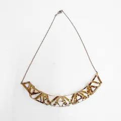ISSEY MIYAKE 1325. チタニウム チタン TITANIUM 定価24000円 アクセサリー ネックレス ゴールド レディース イッセイミヤケ1325.【中古】5-0819G◎のサムネイル