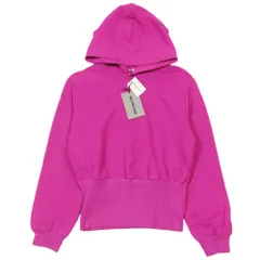 未使用 BALENCIAGA バレンシアガ スウェット クロップド パーカー 長袖 リブ プルオーバー カットソー S ショッキングピンク レディース 古着 中古 USEDのサムネイル