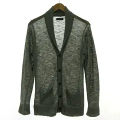 ニーキューイチニーキューゴーオム 291295＝HOMME カーディガン ニット ショールカラー 長袖 リネン混 カーキ 3のサムネイル