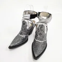 MAISON MARGIELA ウエスタン ミュール ラメ スパンコール サイズ36 ミュール シルバー レディース メゾンマルジェラ【中古】5-1021G◎のサムネイル