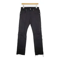 Name. OVER LAPPED SEAM SLIM PANTS 定価29700円 カットオフ パンツ 23SS ブラック メンズ ネーム【中古】5-1106G∞のサムネイル