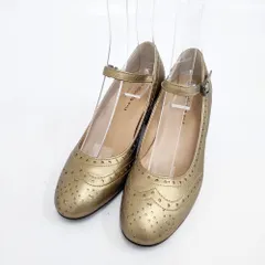 TSUMORI CHISATO WALK ストラップ 22cm パンプス ゴールド レディース ツモリチサト【中古】5-1102G◎のサムネイル