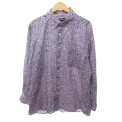 アクアスキュータム AQUASCUTUM 長袖 ボタンダウンシャツ 花柄 マルチカラー 3L /HWのサムネイル