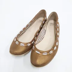 HENRY CUIR レザー サイズ35 パンプス ブラウン レディース アンリークイール【中古】5-1203G◎のサムネイル