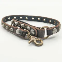 HYSTERIC GLAMOUR/BALTAZAR スタッズ ウォレットコード レザー 革 ウォレットチェーン ブラウン ブラック メンズ ヒステリックグラマー/バルタザール【中古】5-1130G∞のサムネイル