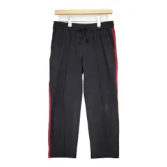 JOHN LAWRENCE SULLIVAN トラックパンツ コットンストレッチ XS イージー パンツ ブラック レッド メンズ ジョンローレンスサリバン【中古】5-1220G∞のサムネイル