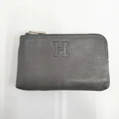 HIROFU キーリング付きレザーポーチ 定価24200円 キーケース グレー レディース ヒロフ【中古】5-1206G◎のサムネイル