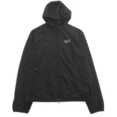 良品 Emporio Armani エンポリオ・アルマーニ EA7 エアセッテ フーデッド ジャケット ブルゾン パーカー ロゴ プリント L 黒 ブラック メンズ 古着 中古 USEDのサムネイル