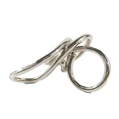 新品同様 Maison Margiela メゾンマルジェラ S51UQ0004 クロスリング 真鍮 指輪 アクセサリー ジュエリー 11号 シルバー レディース 古着 中古 USEDのサムネイル