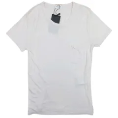 良品 SAINT LAURENT サンローラン 15ss シルクニット Tシャツ トップス 半袖 カットソー Uネック 無地 M オフホワイト レディース 古着 中古 USEDのサムネイル