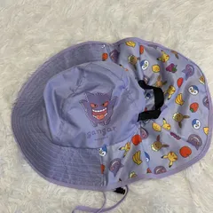 美品　モンポケ　ポケモン　水陸両用帽子　ゲンガー　帽子　　ハット　キッズ帽子　子供用　パープル　紫のサムネイル