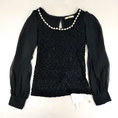 【新品タグ付き】 Luxe Rose リュクスローズ ブラウス ブラック Mサイズ 53-06-41421のサムネイル