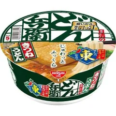 訳あり (箱つぶれ・シール跡)日清のどん兵衛 きつねうどん 東日本 ケース(96g×12食入) 【北海道/沖縄/離島発送不可】のサムネイル