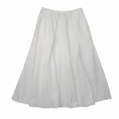 美品 courreges クレージュ ロング サーキュラー風スカート フレアシルエット マキシ丈 34 白 ホワイト レディース 古着 中古 USEDのサムネイル