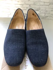 【D1-35】◇  Clarks   パンプス　ネイビーデニム　サイズ23.0cmのサムネイル