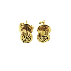 美品 BURBERRY バーバリー ダニエル・リー ローズ スタッド ピアス Ag925 アクセサリー ゴールド メンズ レディース 古着 中古 USEDのサムネイル