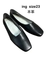 未使用品⭐︎ ing フラットパンプス　ブラック　本革　23のサムネイル