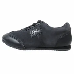 未使用 DOLCE&GABBANA ドルチェアンドガッバーナ キッズ 子供靴 スエード レザー ローカット スニーカー DGロゴ 30 濃紺 キッズ 古着 中古 USEDのサムネイル