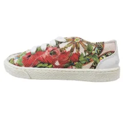 未使用 DOLCE&GABBANA ドルチェアンドガッバーナ キッズ 子供靴 ボタニカル柄 ローカット スニーカー シューズ 24 ピンク キッズ 古着 中古 USEDのサムネイル