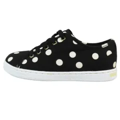 未使用 DOLCE&GABBANA ドルチェアンドガッバーナ キッズ 子供靴 ドット柄 ローカット スニーカー キャンバス シューズ 29 黒 キッズ 古着 中古 USEDのサムネイル