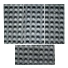 レゴ 正規品 中古 プレート 4枚セット 16×32ポッチ ダークグレー レゴブロック【管理番号：4256】のサムネイル
