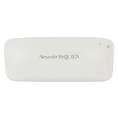 良品 Alexander McQueen アレキサンダーマックイーン ラウンドフレーム サングラス ロゴテンプル AM0445S アイウェア 黒 シルバー メンズ レディース 古着 中古 USEDのサムネイル