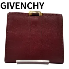 GIVENCHY がま口 二つ折り財布 ボルドー レザーのサムネイル
