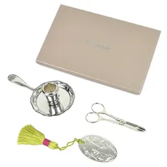 希少 クリストフル Christofle フランス アンティーク おまとめ 品 エタン ピューター 燭台 キャンドルスタンド 角砂糖ばさみ ブックマーカー しおりのサムネイル
