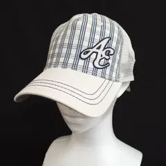 【新品タグ付き】アメリカンイーグル AMERICANEAGLE 帽子 キャップ ワンサイズ 刺繍ロゴ サイズ調整可能 ホワイト チェック柄 AOM7-18のサムネイル