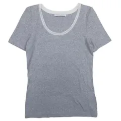 美品 FABIANA FILIPPI ファビアナ フィリッピ チュール Tシャツ カットソー トップス 半袖 Uネック S グレー 白 ホワイト レディース 古着 中古 USEDのサムネイル