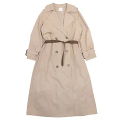 美品 AMERI アメリ 19ss BACK PLEATS TRENCH バックプリーツ トレンチコート ジャケット アウター ロング ベージュ レディース 古着 中古 USEDのサムネイル