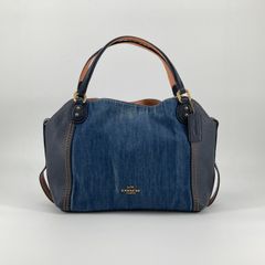美品】コーチ イーディー デニム 花柄 2way ショルダーバッグ - メルカリ