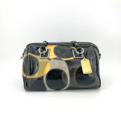 COACH（コーチ） パッチワーク レザー F17186 ボストンバッグ ブラック×イエローのサムネイル