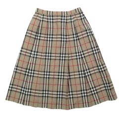 BURBERRY バーバリー ノバチェック ウール スカート 36 ベージュ S
