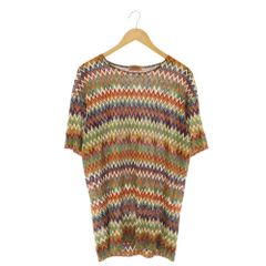 MISSONI 半袖ニット マルチカラー ストライプ半袖トップス44 - メルカリ