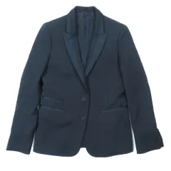 美品 NEIL BARRETT ニールバレット ウール タキシード ジャケット シングル テーラード スモーキング 2B サイドベンツ 38 ブラック レディース 古着 中古 USEDのサムネイル