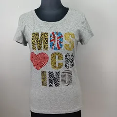 LOVE MOSCHINO　ラブモスキーノ 半袖Tシャツ ストーン付き　グレー　d40 Lサイズ相当　【1124】のサムネイル
