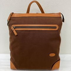 美品《carcru》3way レザーバッグ キャメル シボ革 表参道 ロゴ刻印 