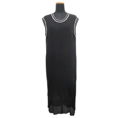 美品 rag&bone ラグアンドボーン シルク ノースリーブ ワンピース ドレス カットソー ライン レース サイズXS 黒 ブラック レディース 古着 中古 USEDのサムネイル